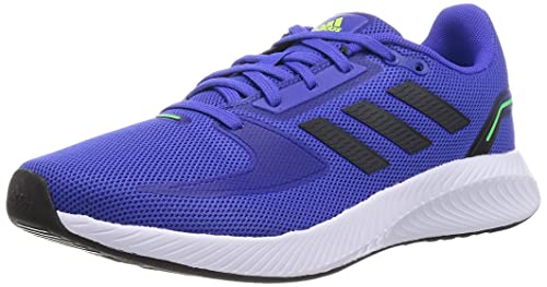 adidas Runfalcon 2.0, Road Running Shoe Hombre, Sonic Ink/Carbon/Screaming Green, 44 EU