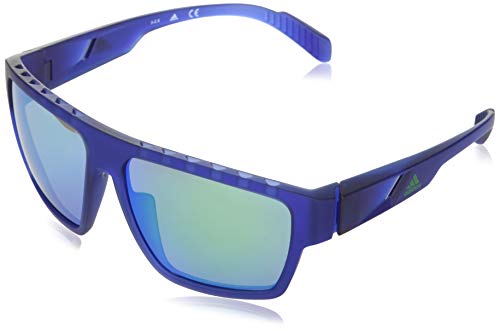 adidas SP0008 Gafas, Matte Blue/Green Mirror, 61 para Hombre