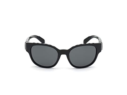 adidas SP0009 Gafas, Shiny Black/Smoke Polarized, 55 Unisex Adulto
