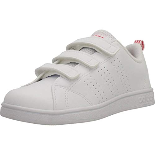 adidas Vs ADV Cl CMF C, Zapatillas de Deporte Niñas, Blanco (Ftwbla/Ftwbla/Supros), 34 EU