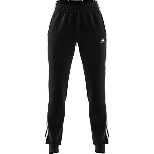 adidas W 3S FT C PT Pants, Womens, Black/White, Medium