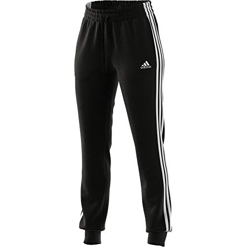 adidas W 3S FT C PT Pants, Womens, Black/White, Medium