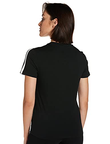 adidas W E Lin Slim T Camiseta de Manga Corta, Mujer, Negro (Black/White), L