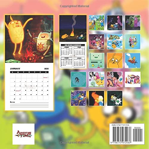 Adventure Time Calendar 2022-2023: Mini calendar for kids 8.5x8.5 Inches with 20 Months & 18 colorful finn & jake graphic