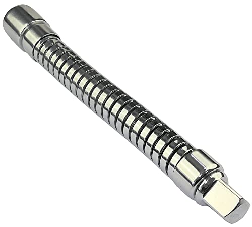 AERZETIX - Extensión alargador punta cuerpo suave flexible - 1/2x195mm - para llave de carraca vaso atornillado con 4 lados - en acero Cr-V - C47137