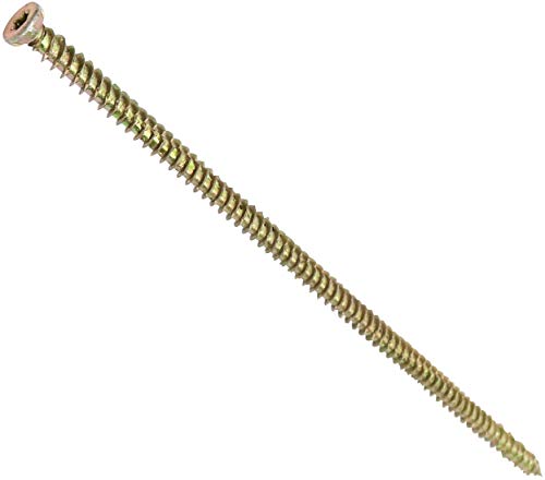 AERZETIX - Juego de 20 - Tornillo para hormigón - Fijación directa sin tacos - Ø7.5x212mm - Acero latón - Cabeza avellanada - Huella TorxT30 - Bricolaje - Renovación - C44673