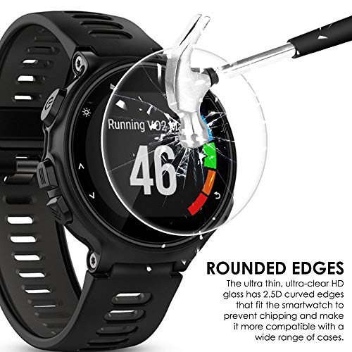 AFUNTA Protector de Pantalla para Garmin Forerunner 935, Paquete de 3 láminas de película de Vidrio Templado Anti Scratch de Alta definición Cubierta de Cobertura Completa para Smartwatch