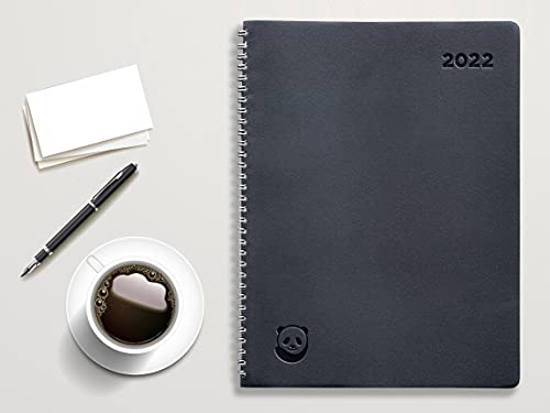 Agenda 2022 con Vista Semanal – A5 Planificador 2022 Semana Vista – Diario Espiral que Inspira Productividad - Tapa Blanda, Intervalos de 30 minutos - Calendario Semanal A5 – en Español