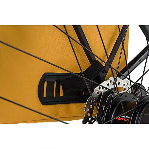 AGU Essentials DWR Urban Klickfix Alforjas Bicicleta, Bolsa Bicicleta 36 litros para Llevar al Hombro, Repelente al Agua, Reflectante, Poliéster Reciclado 100% - Amarillo - 36L