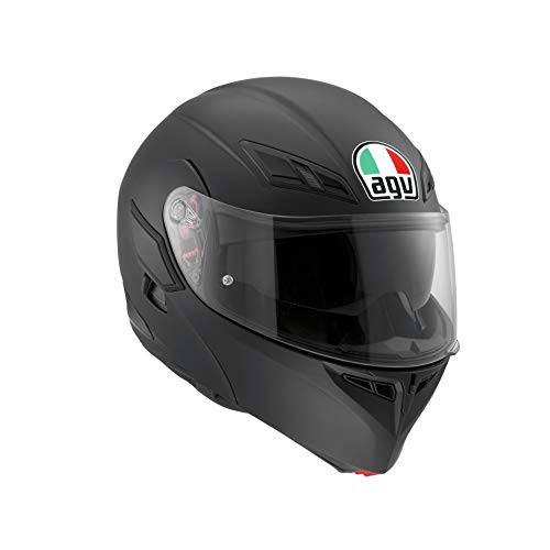 AGV 1021A4HY_003_S Compact ST Solid Casco Modular, Negro Mate, S