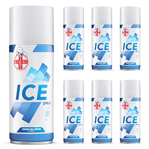 AIESI® Hielo Spray instantáneo con MENTOL lata de 400 ml ICE SPRAY (Paquete de 6 piezas) # Made in Italy