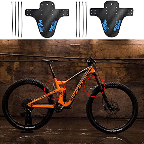 AIlysa 2 Piezas Guardabarros MTB, Guardabarros Bicicleta Montaña, Juego de Guardabarros, Mudguard Bici Delantero y Trasero Compatible 16", 20", 26", 27.5", 29" Fat Bike (Azul)