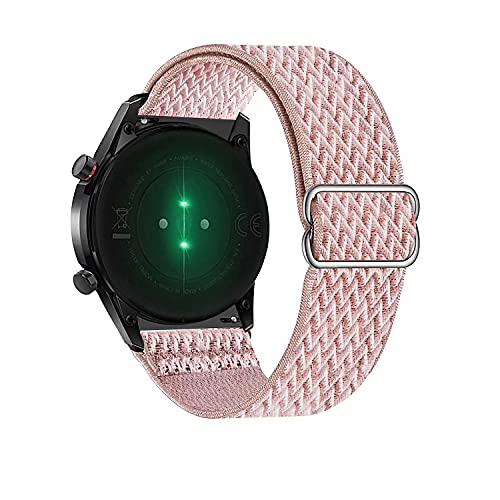 AiMok Correa Compatible con Amazfit GTS 3/Amazfit GTR 42mm/Amazfit GTS/GTS 2 Mini/GTS 2/GTS 2e, 20mm Ajustable Repuesto de Correa Nylon Deportiva para Amazfit Bip/Amazfit Bip Lite - Rosado