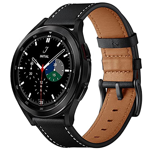 Aimtel Correa Compatible con Samsung Galaxy Watch 4 40 mm/44 mm&Galaxy Watch 4 Classic 42mm/46mm,correa de cuero de 20 mm con hebilla de acero inoxidable para Galaxy Watch4/Galaxy Watch 3 41mm
