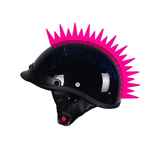 AJMINI Motocicleta modificada Etiqueta engomada del Casco, Motocicleta Casco Accesorios, Universal Cresta de Gallo Cuernos de la Etiqueta del Casco Accesorios del Regalo del Año C