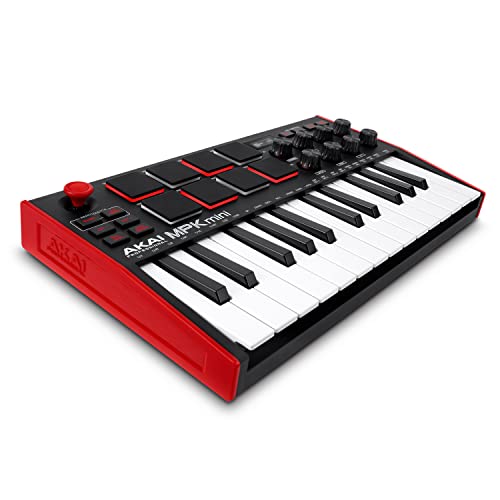 AKAI Professional MPK Mini MK3 - Teclado Controlador MIDI USB de 25 Teclas con 8 Drum Pads, 8 Perillas y Software de Producción Musical Incluido, Standard