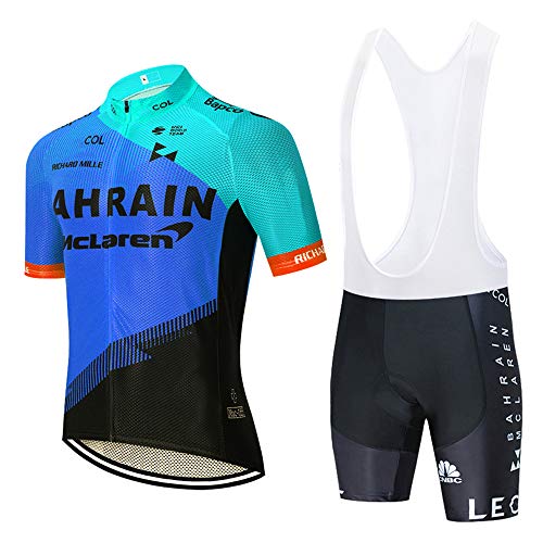 AKAPF Hombres Jersey +con 3D Gel Pad Pantalones Cortos Mangas Cortas de Ciclismo Ropa Maillot Transpirable para Deportes al Aire Libre Ciclo Bicicleta