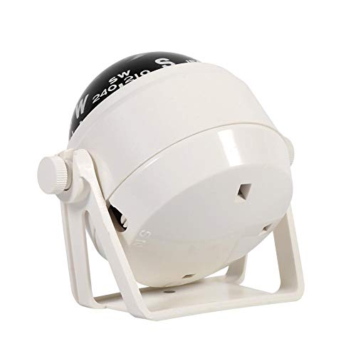 Akozon Voyager - Brújula digital multiusos con soporte para barco, caravana (color: blanco o negro), color blanco