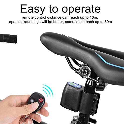 Alarma de Bicicleta, Anti-Robo Bloqueo de Bicicleta, Bicicleta Alarma Control Remoto Inalámbrico Vibración, Candado de Bicicleta Antirrobo Alarma de Seguridad para Bicicleta, Moto, Coche, Puerta