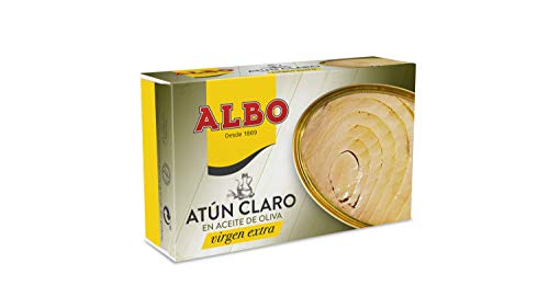 Albo Atún Claro en Aceite de Oliva Virgen, 112 gr, paquete de 6 unidades (Total de 672 gr)