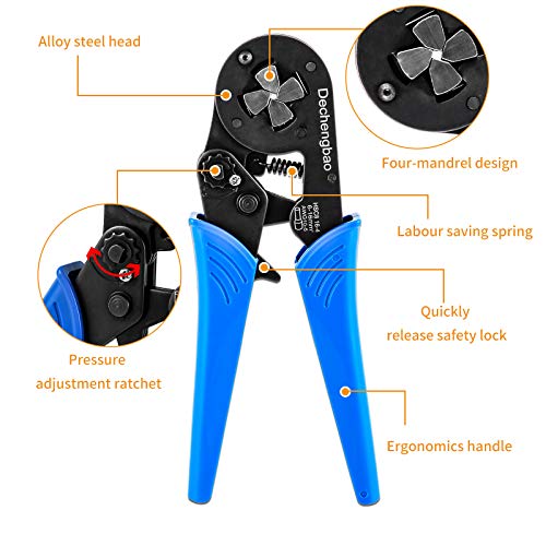 Alicates de crimpado Herramientas de crimpado autoajustables utilizadas para 4-16mm2 (AWG10-5) Cable Mangas finales