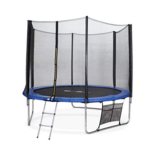 Alice's Garden - Cama elástica, Trampolin de 305 cm, (estructura reforzada). Inluye: escalera + funda protectora + bolsilla para zapatos - MARS XXL