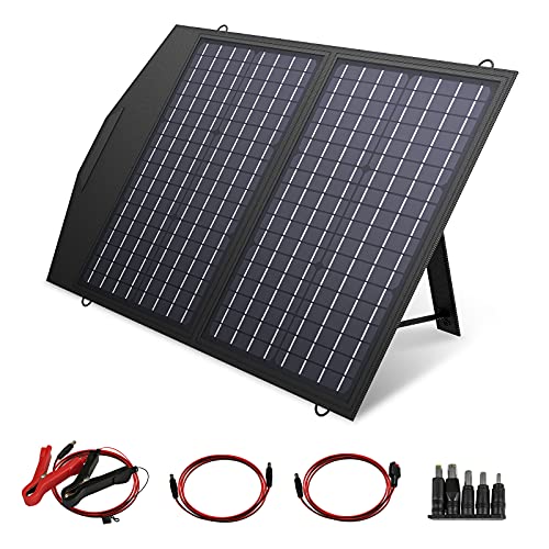 ALLPOWERS Generador portátil Powerstation 154 Wh / 41600 mAh generador solar con panel solar plegable de 60 W, batería de litio para camping, pesca, viajes al aire libre