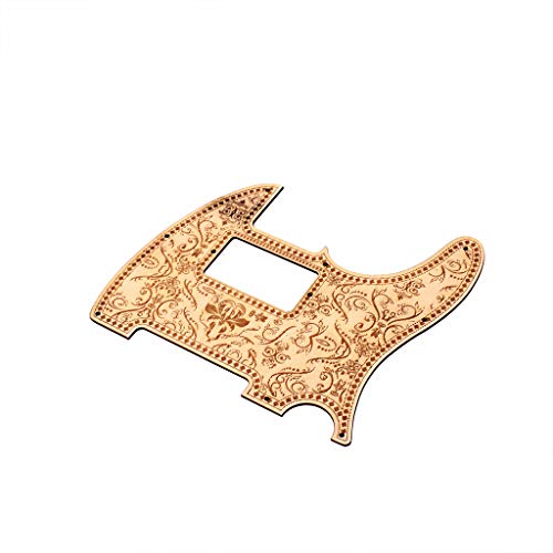 Alnicov Golpeador de guitarra Tele de 8 agujeros estilo floral Humbucker PickGuard reemplazo para Fd Standard Telecaster parte