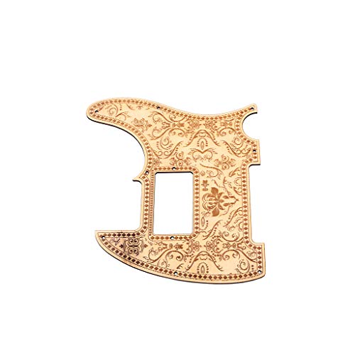 Alnicov Golpeador de guitarra Tele de 8 agujeros estilo floral Humbucker PickGuard reemplazo para Fd Standard Telecaster parte