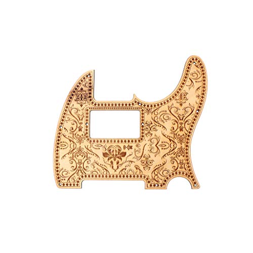 Alnicov Golpeador de guitarra Tele de 8 agujeros estilo floral Humbucker PickGuard reemplazo para Fd Standard Telecaster parte