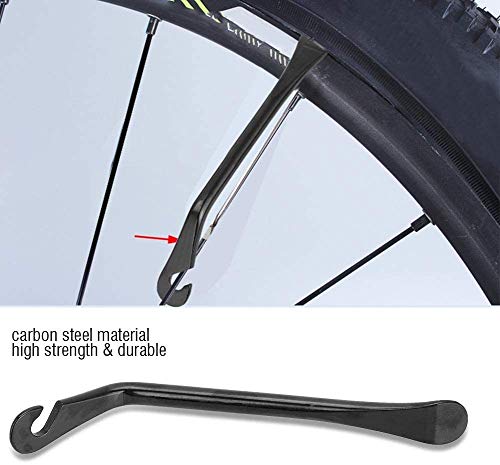 Alomejor 3pcs Cuchara de Acero al Carbono de Alta Densidad Durable y portátil Neumático de la Bicicleta Herramienta de reparación del neumático de la Bicicleta más Fina