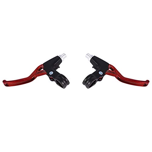 Alomejor Palancas de Embrague de Freno de 1 par Manivelas de Freno de Ciclo de la aleación de Aluminio para la Bici de montaña del Camino(Rojo)
