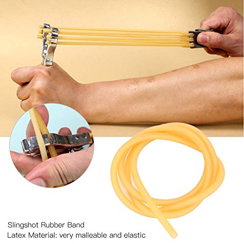 Alomejor Slingshots Band 1/3 / 5M 3050 Látex Natural Slingshots Tubo Tubo Band Fitness Músculos Rally Ejercicio Slingshot Catapult Elástico al Aire Libre(1M)