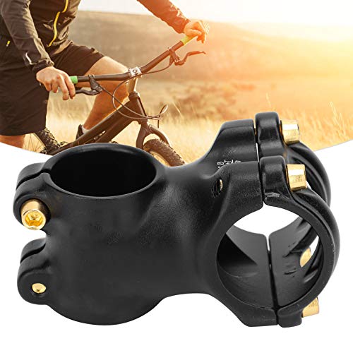 Alomejor Vástago de Bicicleta de 31,8 mm Vástago de Manillar de Ciclismo de 7 Grados para MTB Mountain Road Bike Head Up Adaptador(Negro)