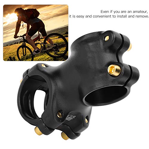 Alomejor Vástago de Bicicleta de 31,8 mm Vástago de Manillar de Ciclismo de 7 Grados para MTB Mountain Road Bike Head Up Adaptador(Negro)