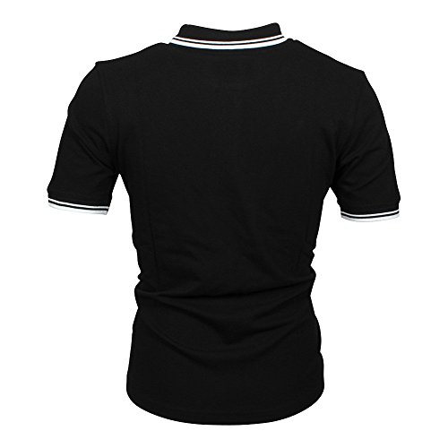 Alpha Industries 166602 95 Camisa de Polo, Black/White, M para Hombre