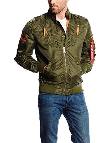 ALPHA INDUSTRIES Falcon II Chaqueta, Dark Green, S para Hombre