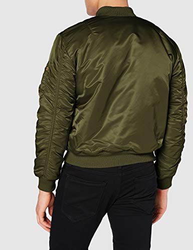 ALPHA INDUSTRIES Flight Jacket|MA-1 VF 59 Chaqueta Bomber, Verde (Dark Green 257), M para Hombre