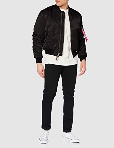 ALPHA INDUSTRIES Flight Jacket|MA-1 VF 59 Chaqueta, Negro (Black 03), S para Hombre