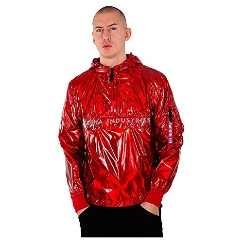 ALPHA INDUSTRIES Glossy Anorak Chaqueta, Speed Red, M para Hombre