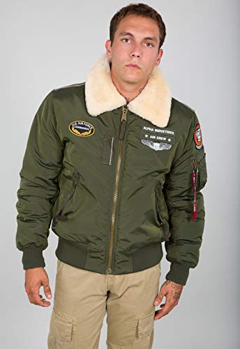 ALPHA INDUSTRIES Injector III Air Force Chaqueta, Dark Green, 2XL para Hombre