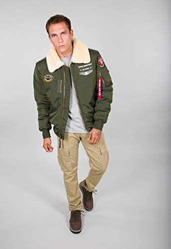 ALPHA INDUSTRIES Injector III Air Force Chaqueta, Dark Green, 2XL para Hombre