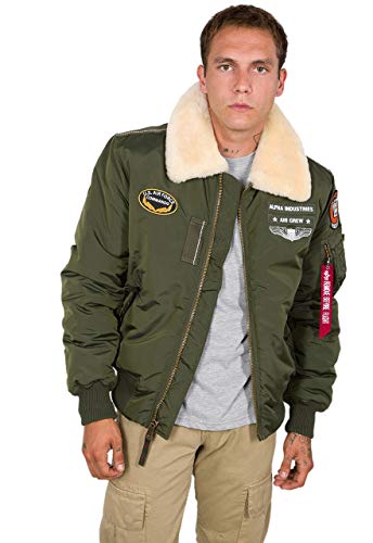 ALPHA INDUSTRIES Injector III Air Force Chaqueta, Dark Green, 2XL para Hombre