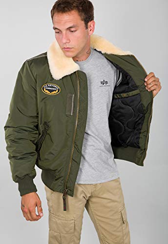 ALPHA INDUSTRIES Injector III Air Force Chaqueta, Dark Green, 2XL para Hombre