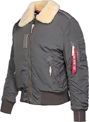 ALPHA INDUSTRIES Injector III Chaqueta Bomber, Gris (Greyblack 136), L para Hombre