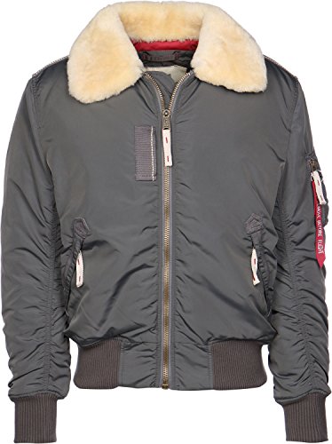 ALPHA INDUSTRIES Injector III Chaqueta Bomber, Gris (Greyblack 136), L para Hombre