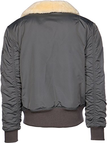 ALPHA INDUSTRIES Injector III Chaqueta Bomber, Gris (Greyblack 136), S para Hombre