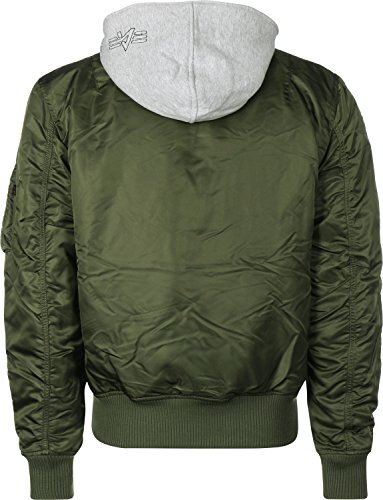 Alpha Industries MA-1 D-Tec Chaqueta Bomber, Verde (Rep.Grey 257), S para Hombre