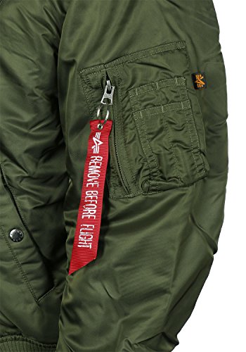 Alpha Industries MA-1 D-Tec Chaqueta Bomber, Verde (Rep.Grey 257), S para Hombre