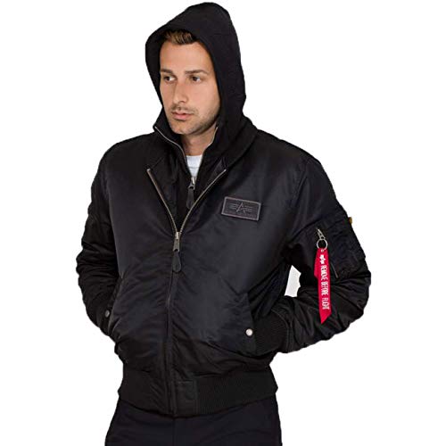 Alpha Industries MA-1 D-Tec Chaqueta, Negro (Black/Black 515), 3XL para Hombre